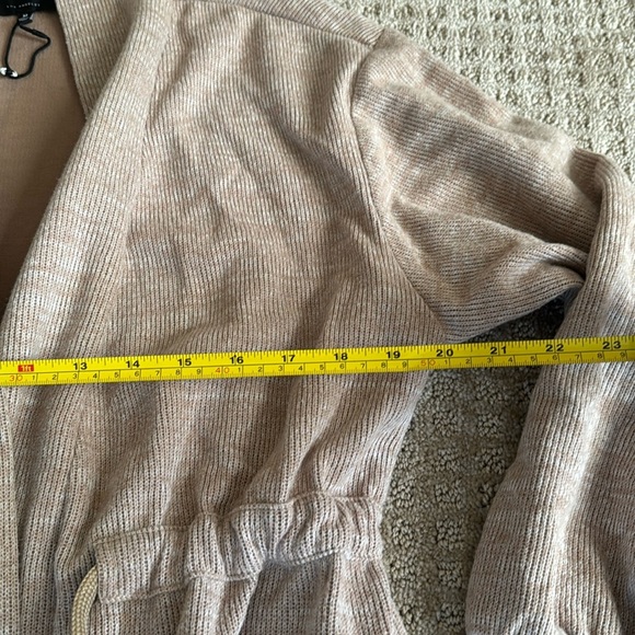 7 For All Mankind waist tie Cardigan beige Size Medium long-sleeve - Picture 7 of 12